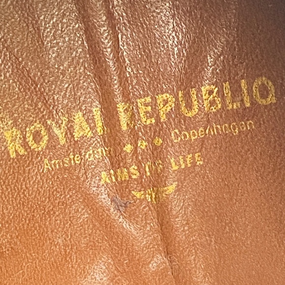 Royal Republiq High Ankle Leather Lace-Up Sneakers with Velcro Straps Size 9 - Picture 7 of 12